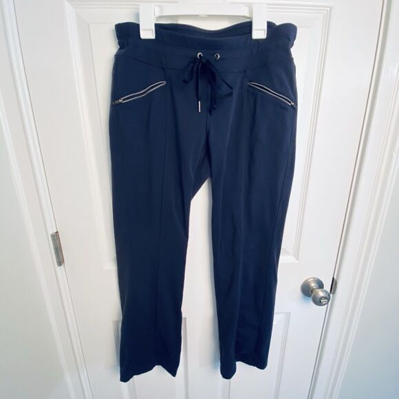 Athleta Metro Straight Leg Capri Pants Womens Size small Black Zipper Pockets - Picture 1 of 8